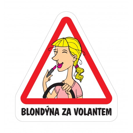 Magnet Blondýna za volantem