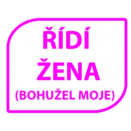 Magnet Řídí žena (bohužel moje)