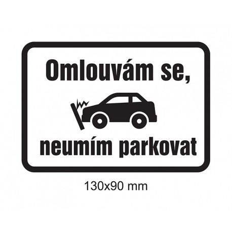 Magnet Omlouvám se,neumím parkovat