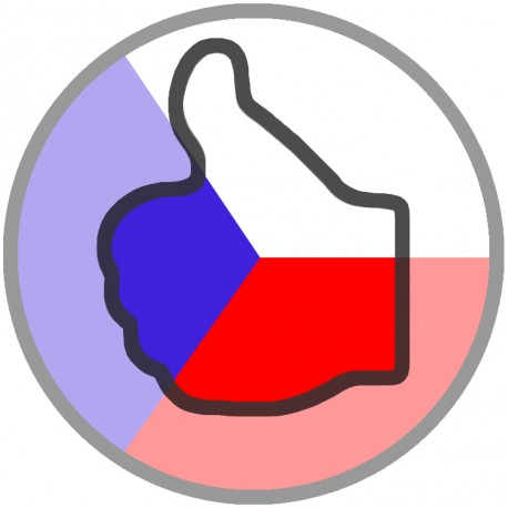 Samolepka Vlajka s palcem nahoru