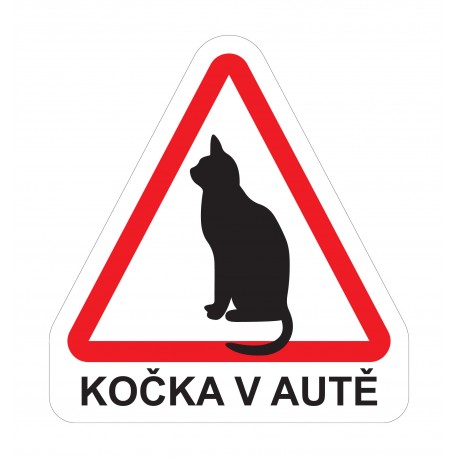 Magnet Kočka v autě