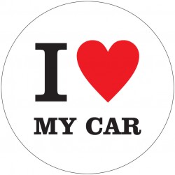 Samolepka "I love my car"